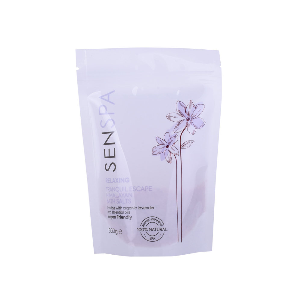 Sustainable Recyclable Plastic White Bath Salt Packaging Bag For Sale