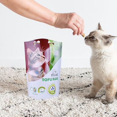 Certified Compostable Biodegradable Cat Food Bags with Double Hanging Hole Wholesale in Canada
