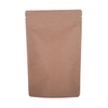 Blank coffee bags in stock compostable material with label