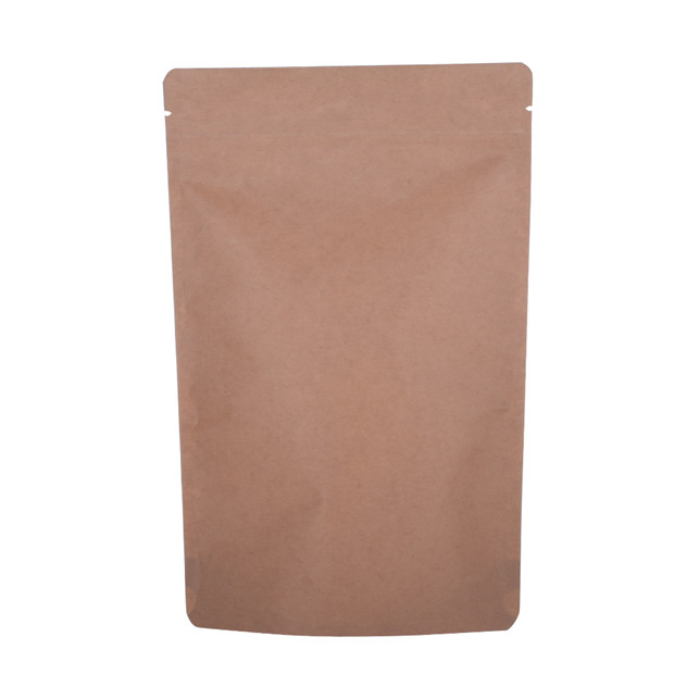 Blank coffee bags in stock compostable material with label
