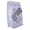 Custom white kraft coffee pouch with front zipper Biodegradable
