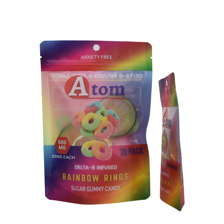 Digital Printing Uv Spot Reclosable Candy Bag Food Bags