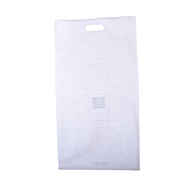 Eco friendly green plastic pouch with handle heat sealed garment bag
