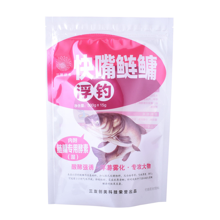 Creative Design Full Gloss Finish Food Bags Compostable Clear Zipper Pouch Gusset Bag Pet Food Packaging