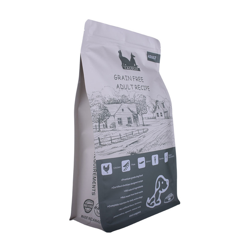 Custom Design Waterproof Biodegradable Stand Up Pouch Side Gusset Pouches Damaged Bag Dog Food