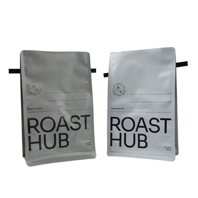 Custom Printed aluminium foil pouch stand up resealable paper bag coffee bags recyclable