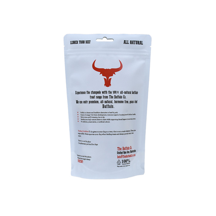 Heat Seal Easy Tear Clear Plastic Zip Recycle Pet Food Pouches Pet Bird Food Bag