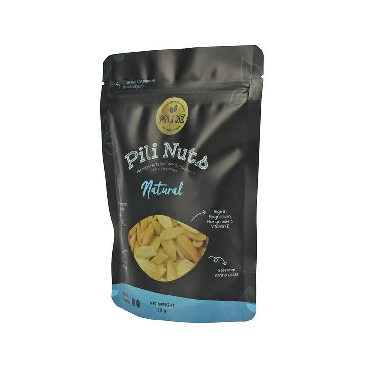 Eco-friendly Zipper Seal Varnishing Corn Starch Based Biodegradable Flat Bottom Kraft Paper Plastic Food Packaging Heat Sealable Bag