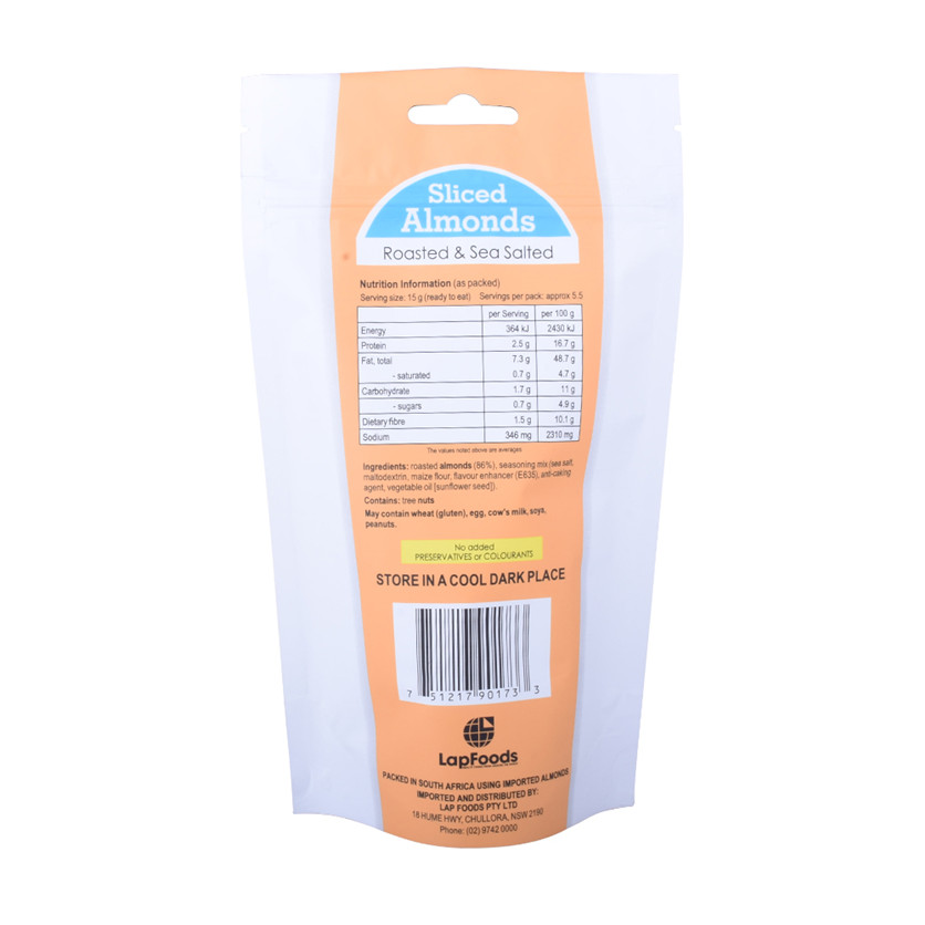 Recyclable Matt Finish Dried Fruit Packaging Bags Plastic Resealable Bags Wholesale Bag of Dried Fruit