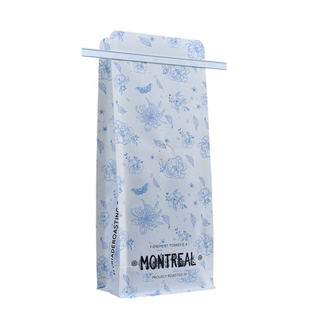 Moisture Proof Kraft Paper Flat Bottom Packaging Biodegradable Food Pouch 2oz Coffee Bags