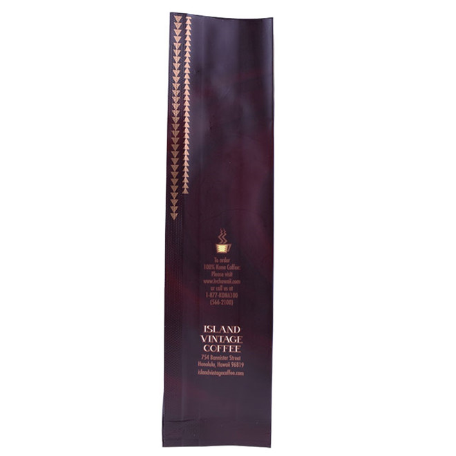 Laminated Back Seal Side Gusset aluminium foil coffee bag with valve
