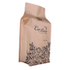 Customized Logo Ziplock Flat Bottom Kraft Paper Coffee Bag Wholesale