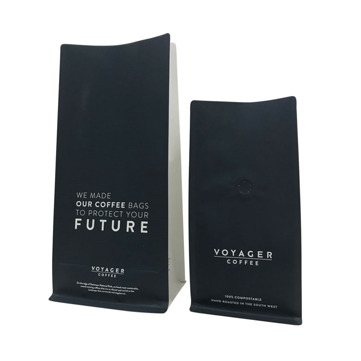Heat Sealed Hot Stamping Custom K Bottom Seal Laminated Coffee Bags with Valve