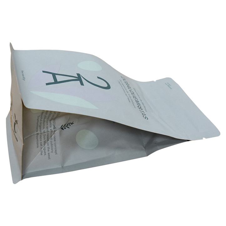 Best Price Compostable Biodegradable One Way Valve Flat Bottom Coffee Bag with Window