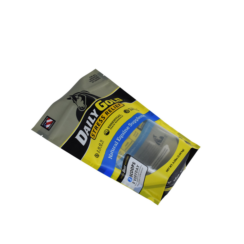 Custom Made Stand Up Pet Treats Pouch Bags with Window Wholesale