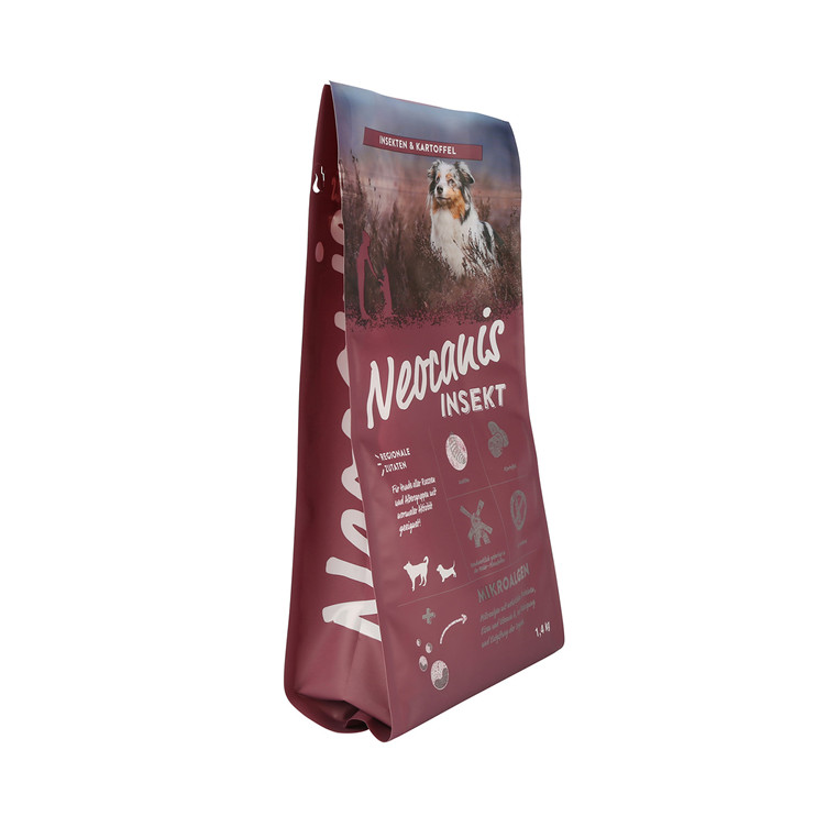 Recyclable Full Matte Finish Side Gusset Horse Feed Bag with Pocket Zipper