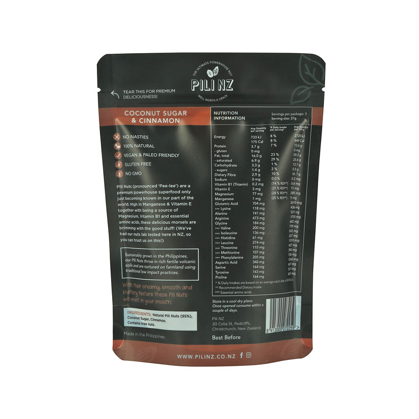 Creative Design PCR Plastic Recyclable Stand Up Nuts Bag Wholesale