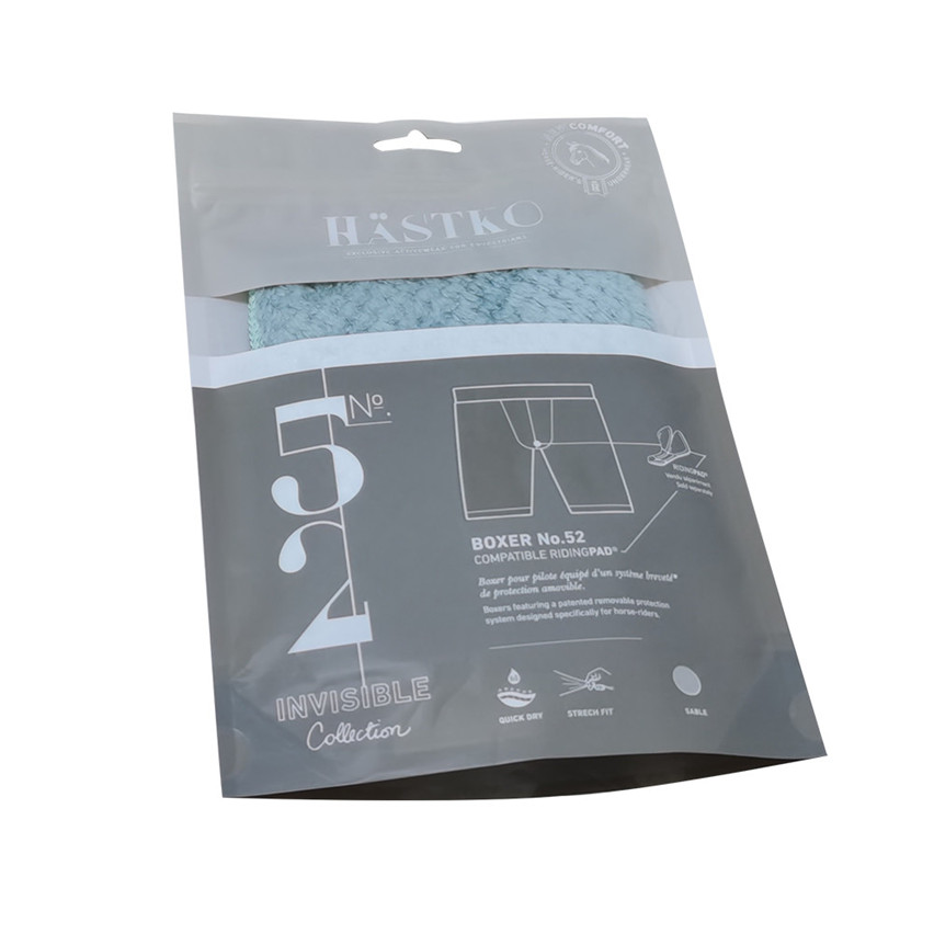 Custom Printed Compostable Stand Up Clothes Packaging Bags Wholesale 