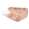 FSC certificated custom logo paper bag with clear window to pack bread