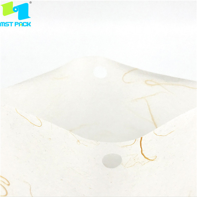 Biodegradable rice paper custom stand up pouch packed food