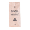 Compostable block bottom kraft paper coffee bags printed with round corner