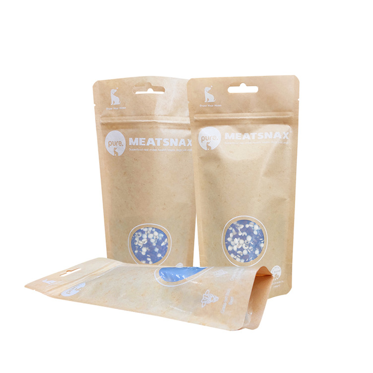Custom Printed Top Seal Corn Strach Based Materials Cat Food Bags with Window