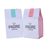 Custom printing block bottom semi clear coffee bags with ziplock