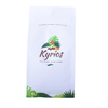 Customised white kraft paper coffee bags with valve in block bottom bag