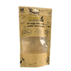 Compostable standup dog food packing paper bag with window