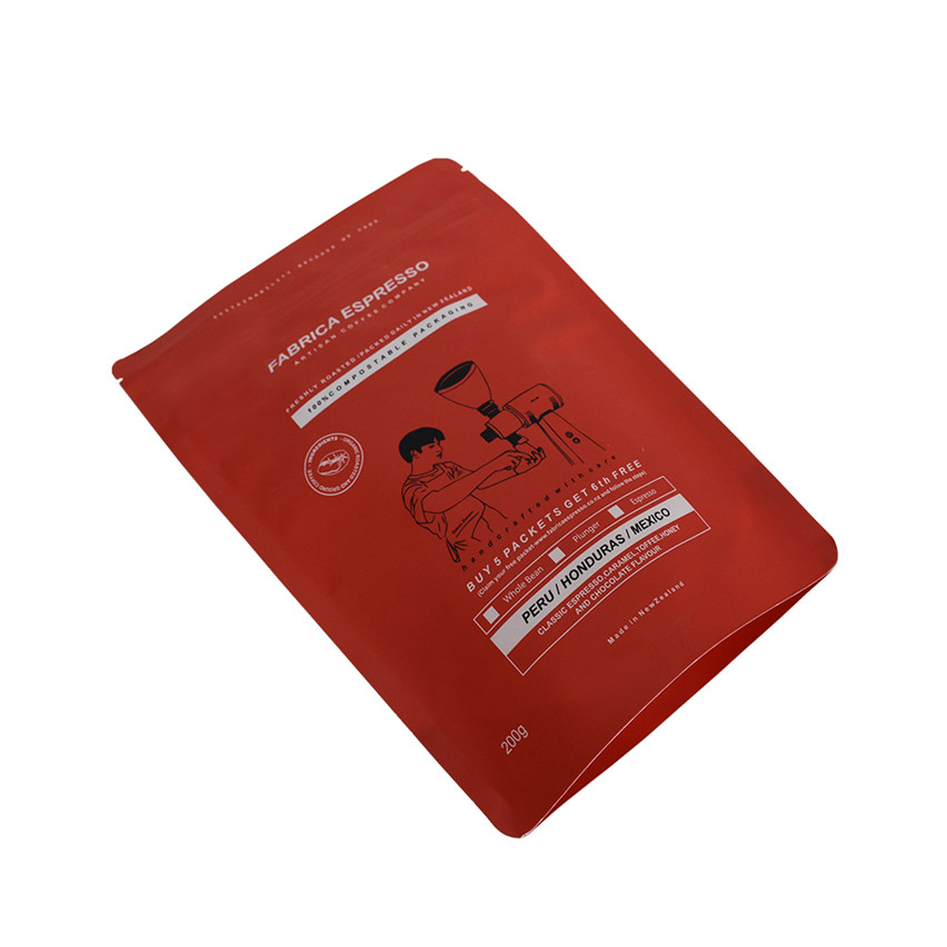 Eco Friendly Compostable Custom Design Stand Up Coffee Packaging Canada Wholesale