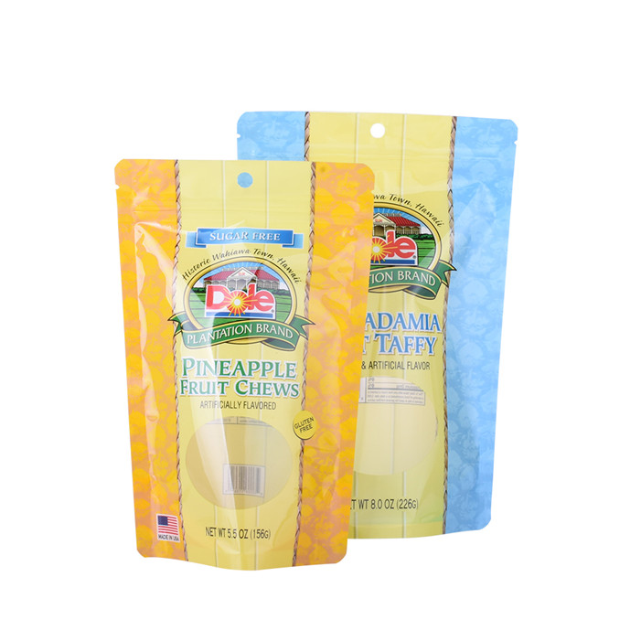 Food grade standup plastic pouch ziplock with personalized logo