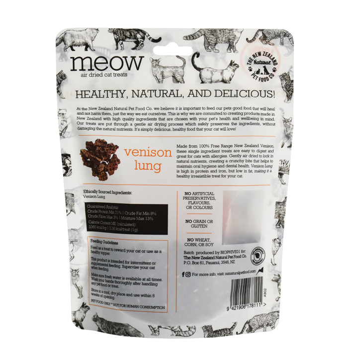 Biodegradable eco pouch packaging standup for pet food with zipper