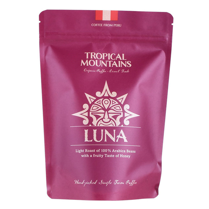 Custom standup sustainable packaging products ltd packing coffee with printing