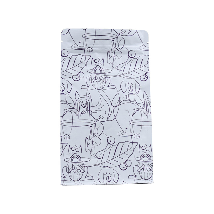 High Quality Kraft Paper Square Bottom Printed Laminated Pouch with Top Zipper
