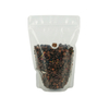 Standup full clear coffee bag zipper pouch with valve