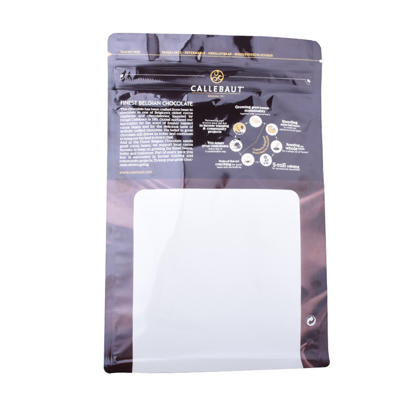 Eco Friendly Custom Production Flat Bottom Chocolate Pack Bag Wholesale