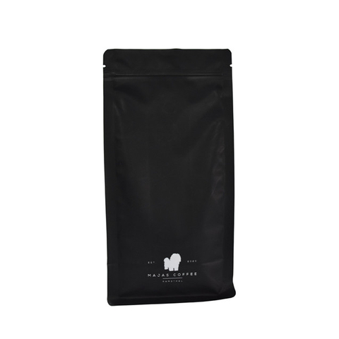 Customized Print Waterproof Recyclable Materials Pocket Zip Black Pouch Bag