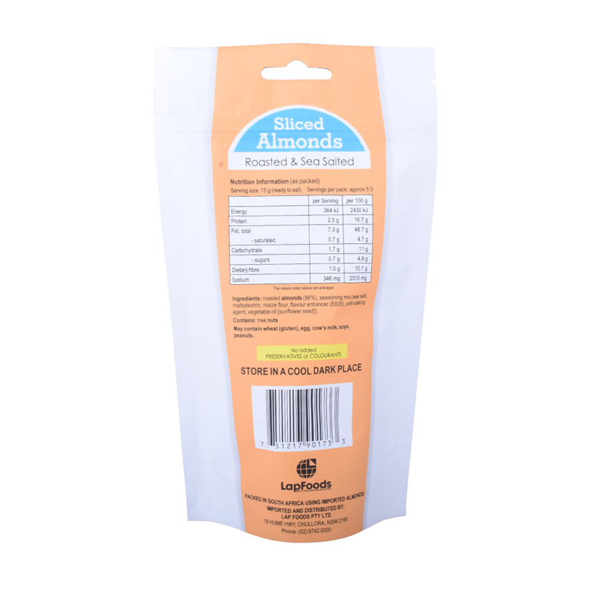 Excellent Quality Custom Production Eco Plastic Small Stand Up Nuts Pouch