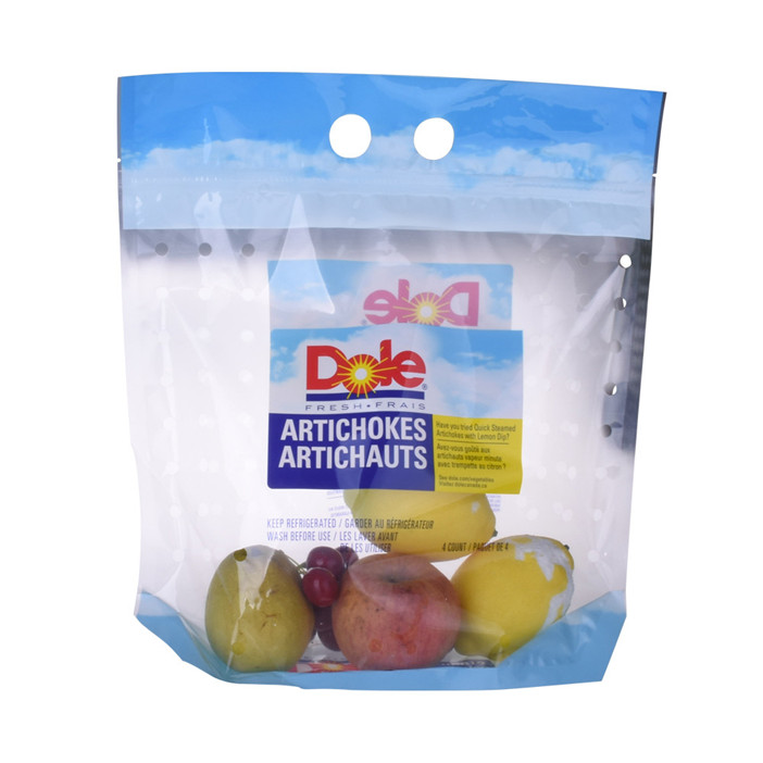 Laminate plastic clear resealable bags with your logo printing to pack fruit