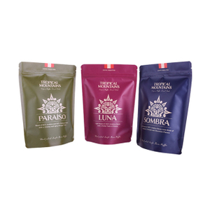 Compostable 250g coffee bag kraft paper stand-up bag with zipper