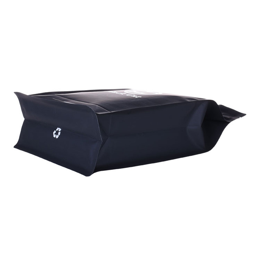 Compostable Box Bottom Pouch Coffee Bag With Valve and Zipper