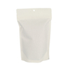 Resealable 8 Oz White Kraft Stand Up Pouch Packing Bags