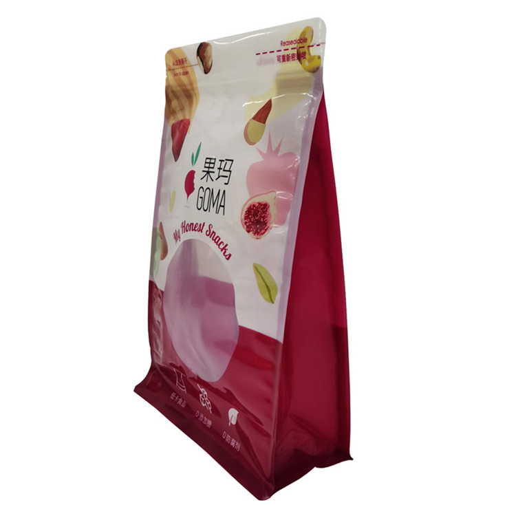 Recyclable Dried Fruit Snack Packaging Bag WIth Zipper 