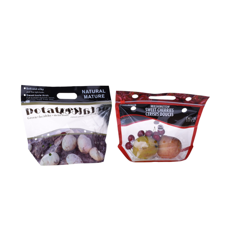 Recyclable package materials for fresh fruit with handle