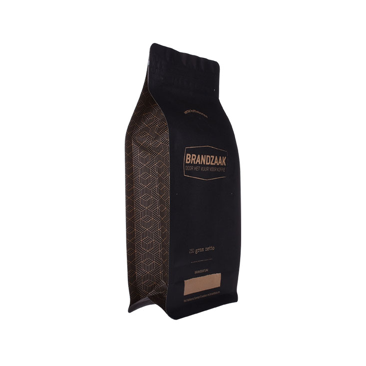 Inventory Foil Lined Square Bottom Kraft Packaging Bag For Coffee 