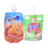 Plastic recyclable fruit jucie bag with spout pouch stand up