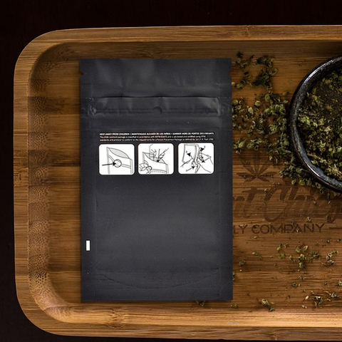 Certified Food Safe 100 Compostable Child Proof Zipper Bags for Cannabis