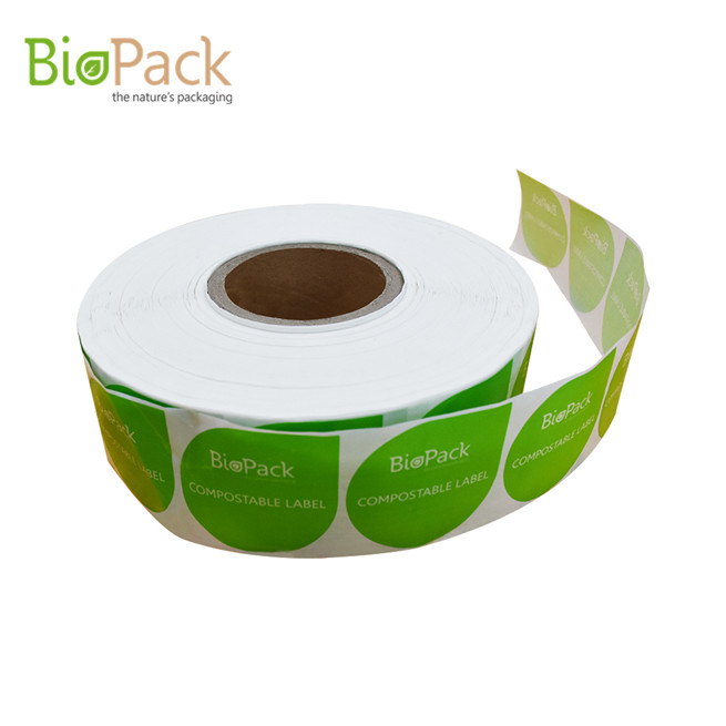  Customized Cellophane Sticker Compostable Label Eco Friendly Paste on The Pain Bag