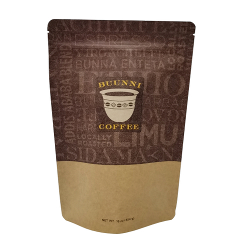 ECO Friendly Stand Up Pouch Compostable Kraft Paper Coffee Packaging Bag