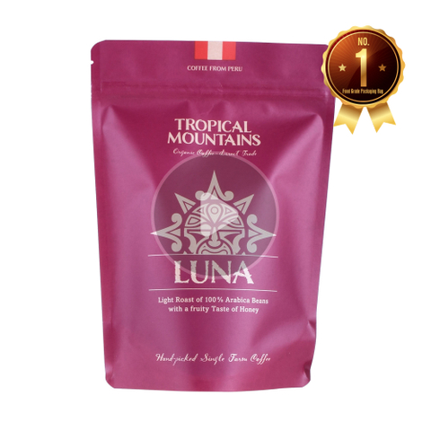 Brown Kraft Paper Bag Biodegradable Stand Up Pouch Coffee Bag